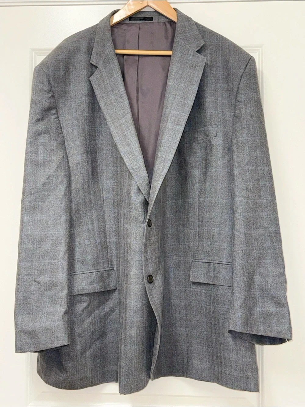 Lauren Ralph Lauren Men’s 56L Gray Windowpane Sport Coat Blazer Classic Fit